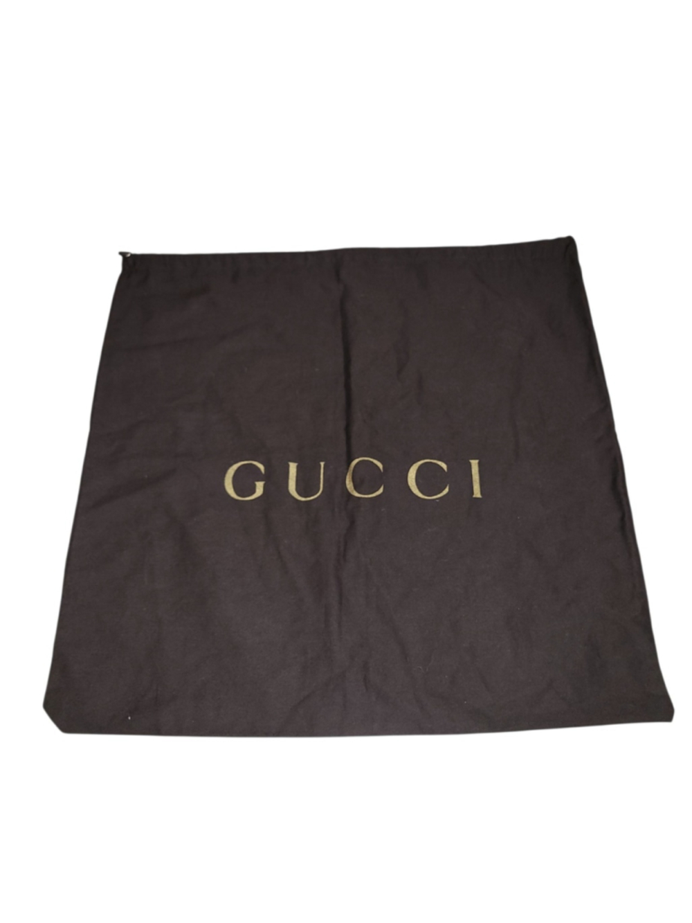 GUCCI Brown Dust Bag 19"X20" Logo Canvas Drawstring Cotton Pre-owned Condition